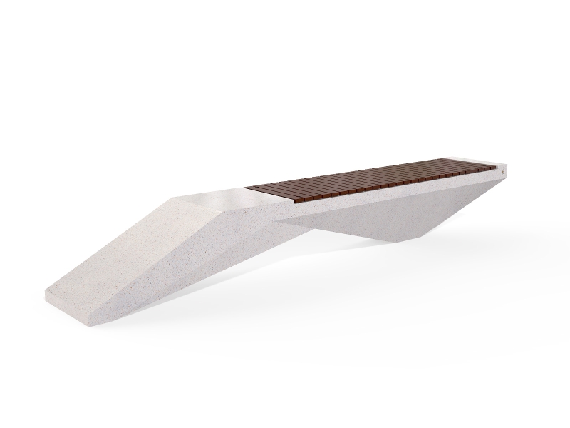 CONCRETE BENCH 234 PR Resysta polished aggregate