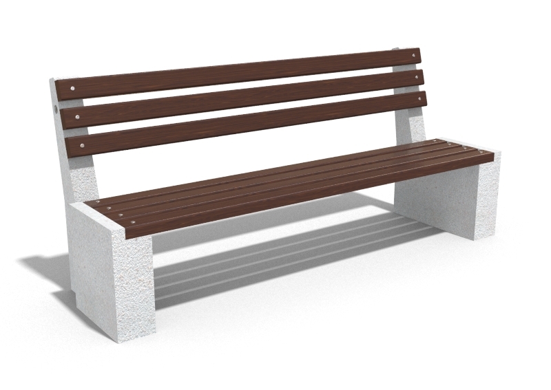 CONCRETE BENCH 237 ES exposed aggregate