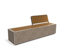 CONCRETE BENCH 268 C ES exposed aggregate