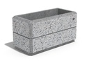 RECTANGULAR CONCRETE PLANTER 174 exposed aggregate
