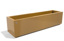 METAL PLANTER 402-W stainless steel, with wheels