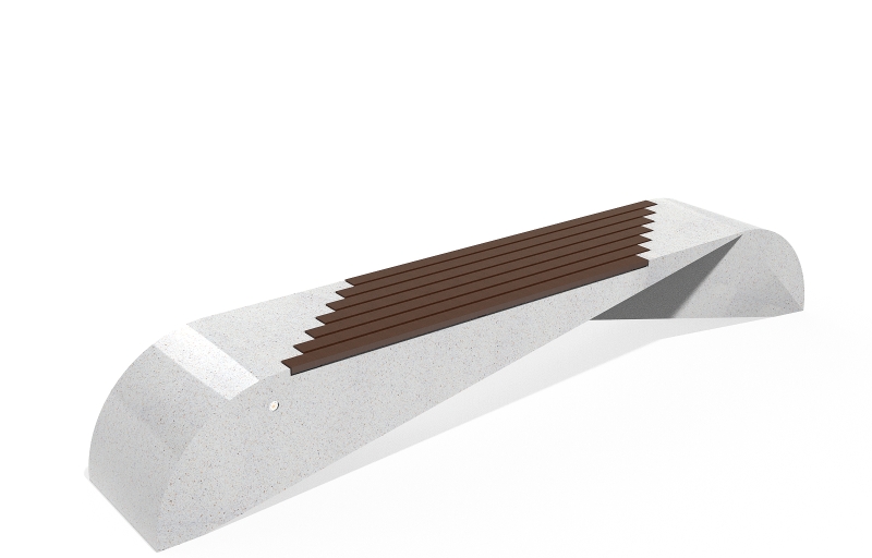 CONCRETE BENCH 232 PS polished aggregate