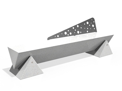 CONCRETE BENCH 277 PS polished aggregate