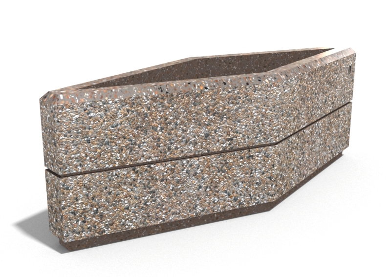 CONCRETE PLANTER 229 exposed aggregate