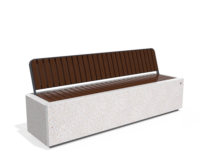 CONCRETE BENCH 268 B ER Resysta exposed aggregate