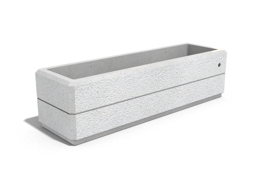 RECTANGULAR CONCRETE PLANTER 129 exposed aggregate