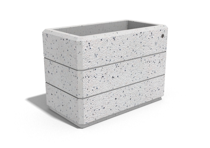 RECTANGULAR CONCRETE PLANTER 78 exposed aggregate