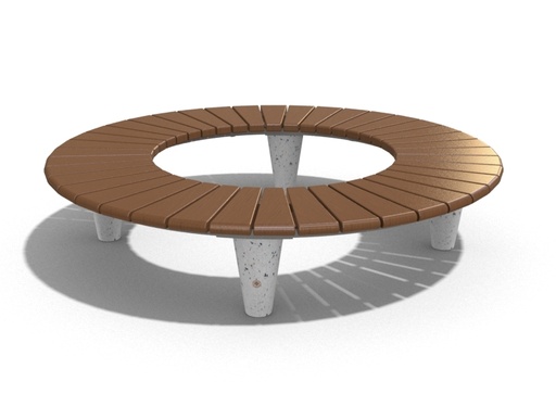 CONCRETE ROUND BENCH 151 ES exposed aggregate