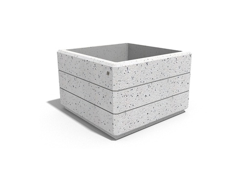 SQUARE CONCRETE PLANTER 224 exposed aggregate