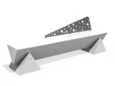 CONCRETE BENCH 277 ES seat polished, side expost aggregate
