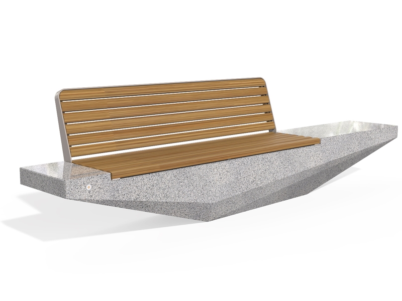 CONCRETE BENCH 322 ER Resysta exposed aggregate